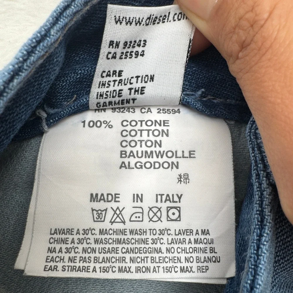 Diesel Jeans Mens 40 Blue Industry Denim Division Straight Leg Made in Italy